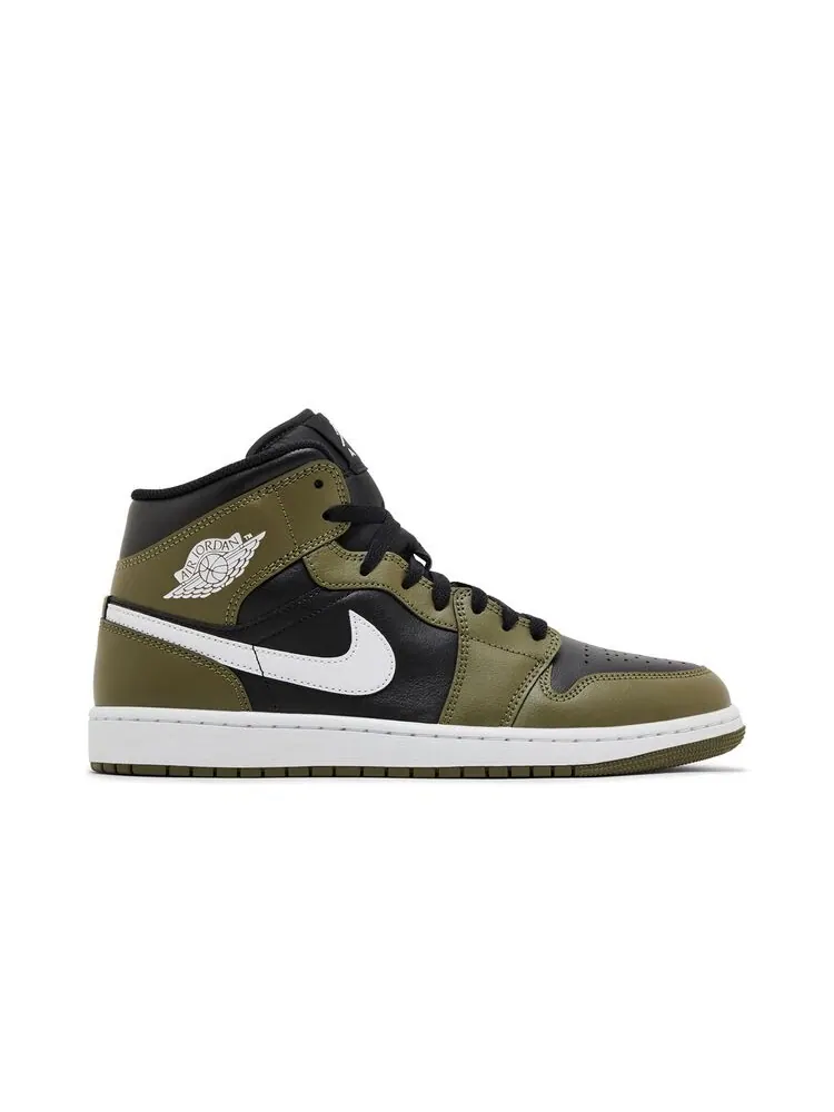 Кроссовки Air Jordan 1 Mid Medium Olive — изображение 1 из 6, оливковый