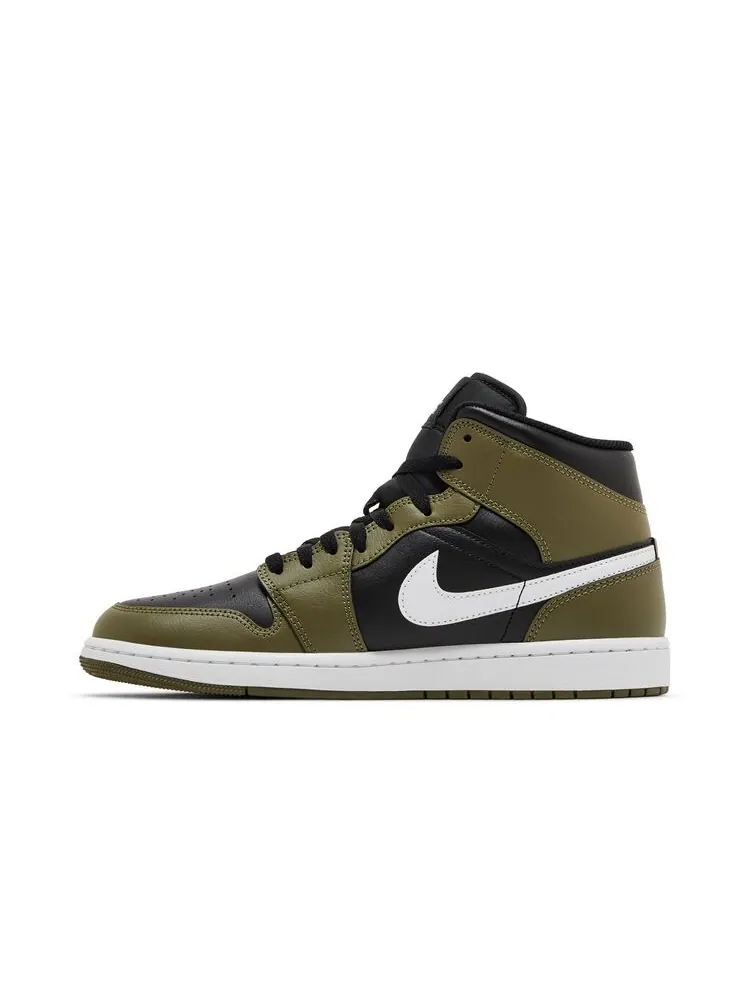 Кроссовки Air Jordan 1 Mid Medium Olive — изображение 3 из 6, оливковый
