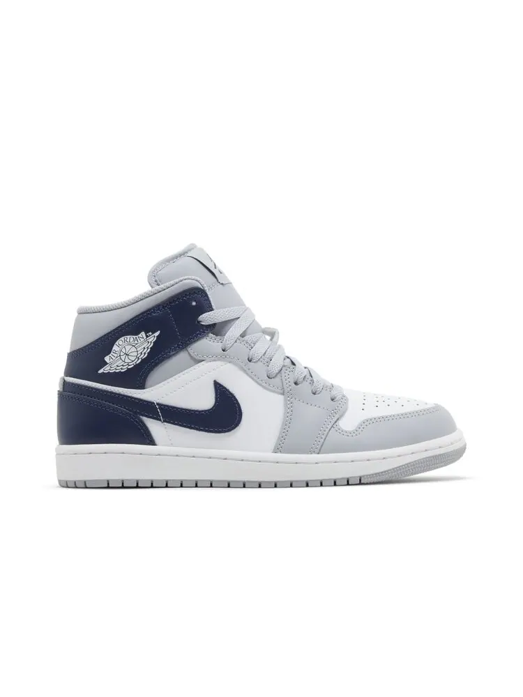Кроссовки Air Jordan 1 Mid — изображение 1 из 4, серый темно-синий