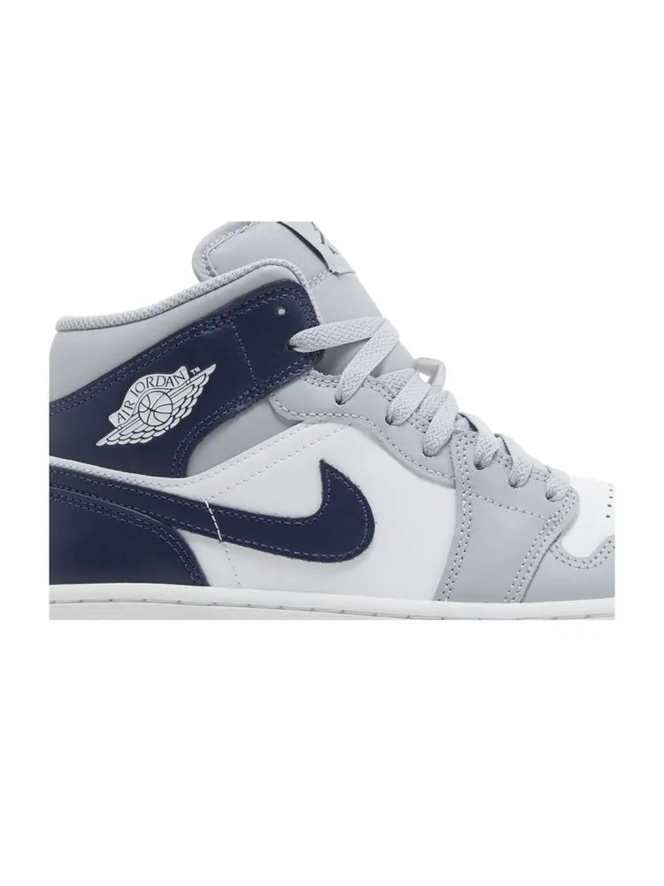 Кроссовки Air Jordan 1 Mid — изображение 2 из 4, серый темно-синий