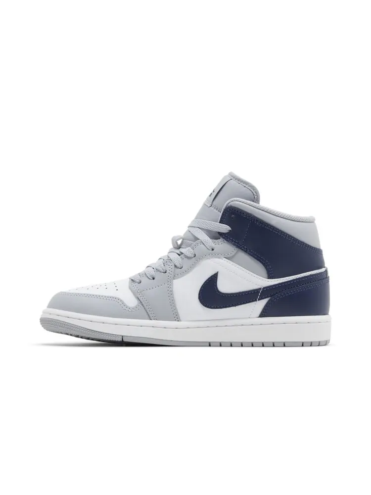 Кроссовки Air Jordan 1 Mid — изображение 3 из 4, серый темно-синий