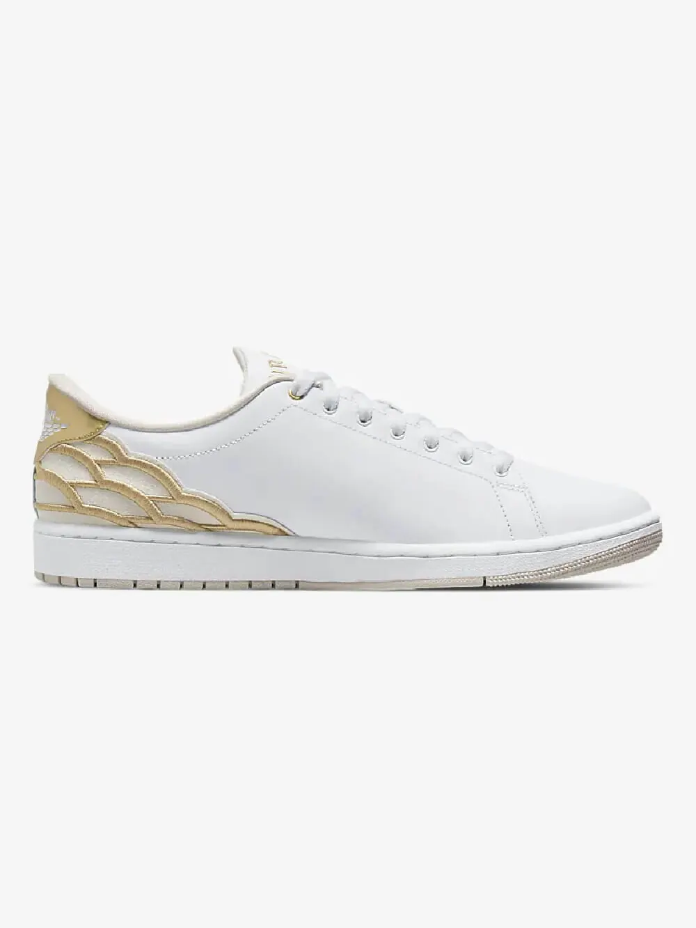 Кроссовки Nike Air Jordan 1 Centre Court — изображение 5 из 8, белый/золотой