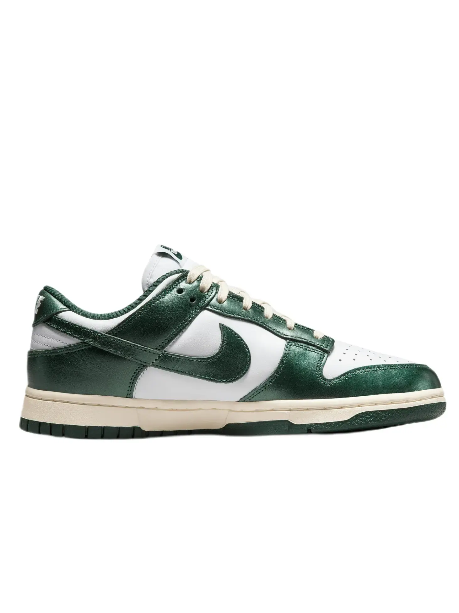 Кроссовки Nike Dunk Low 'Vintage Green', кожаные, низкие — изображение 2 из 7, зеленый