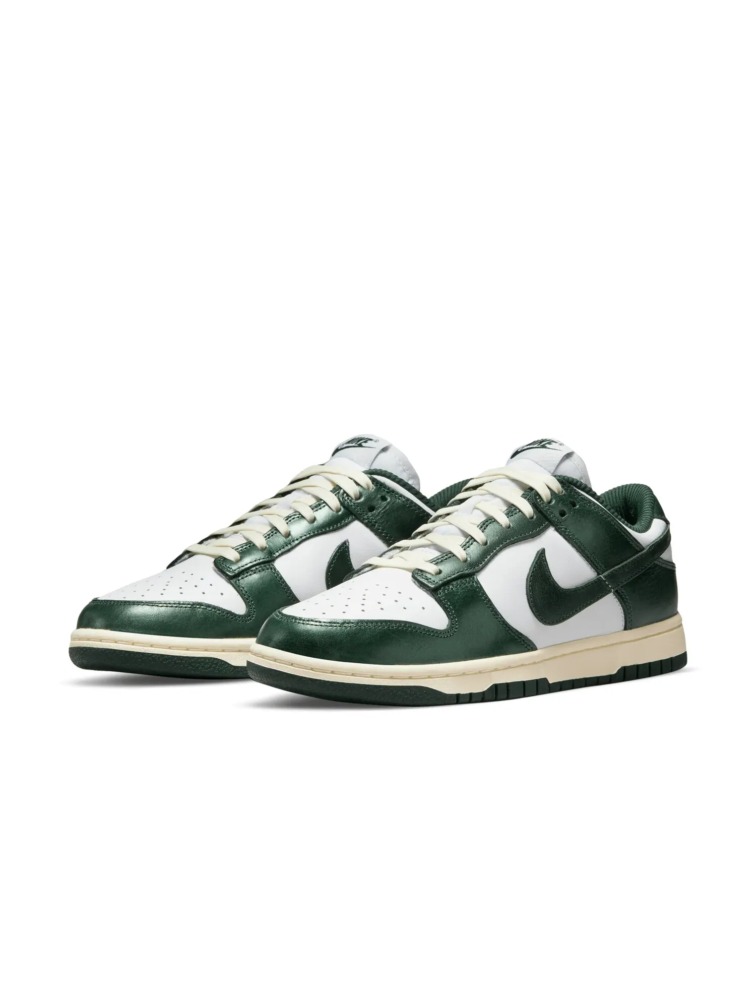 Кроссовки Nike Dunk Low 'Vintage Green', кожаные, низкие — изображение 3 из 7, зеленый