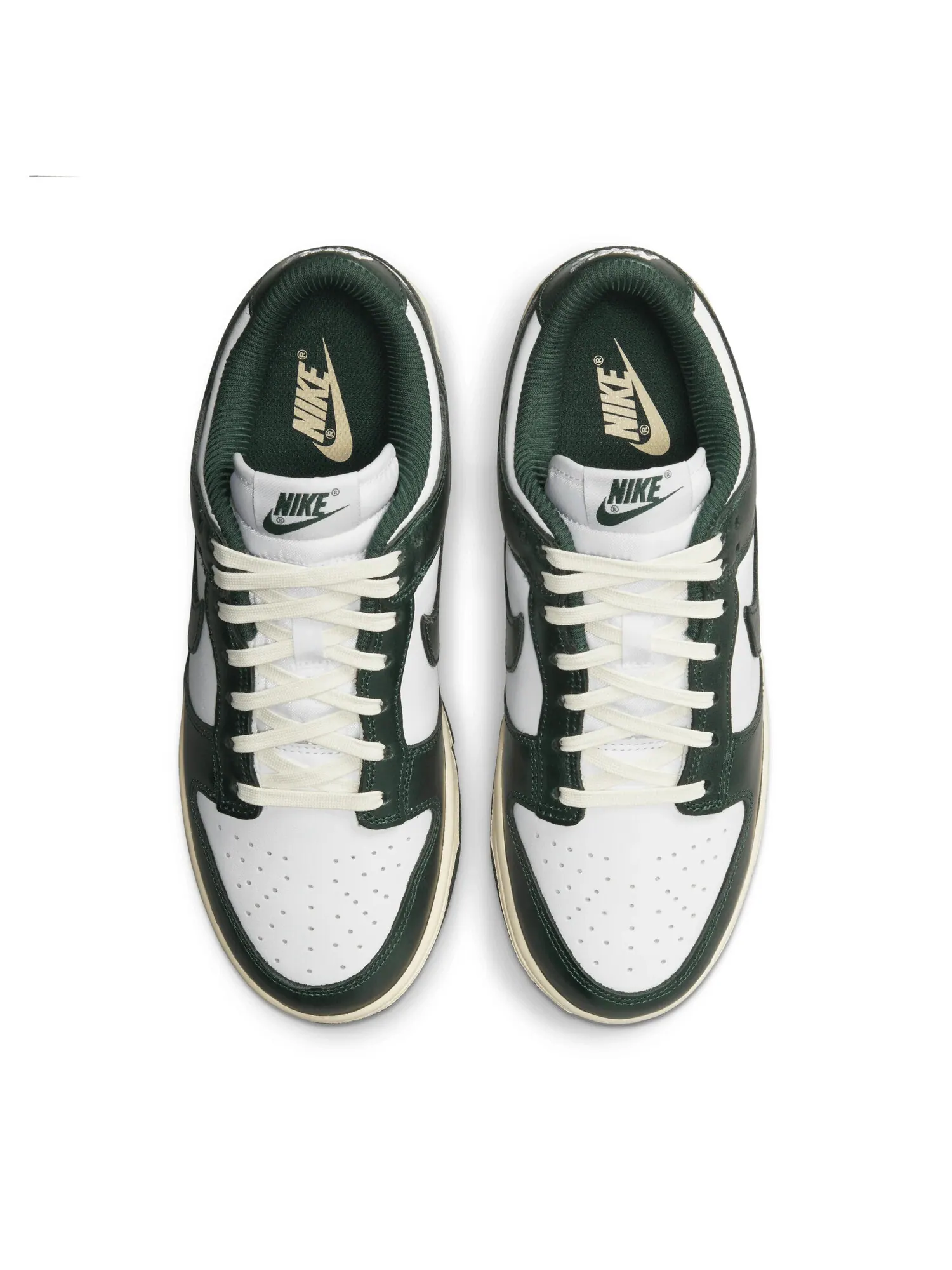 Кроссовки Nike Dunk Low 'Vintage Green', кожаные, низкие — изображение 4 из 7, зеленый