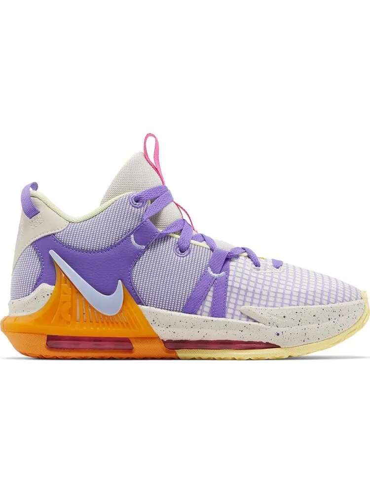 Кроссовки LeBron Witness 7 GS 'Action Grape Vivid Orange' — изображение 1 из 4, фиолетовый