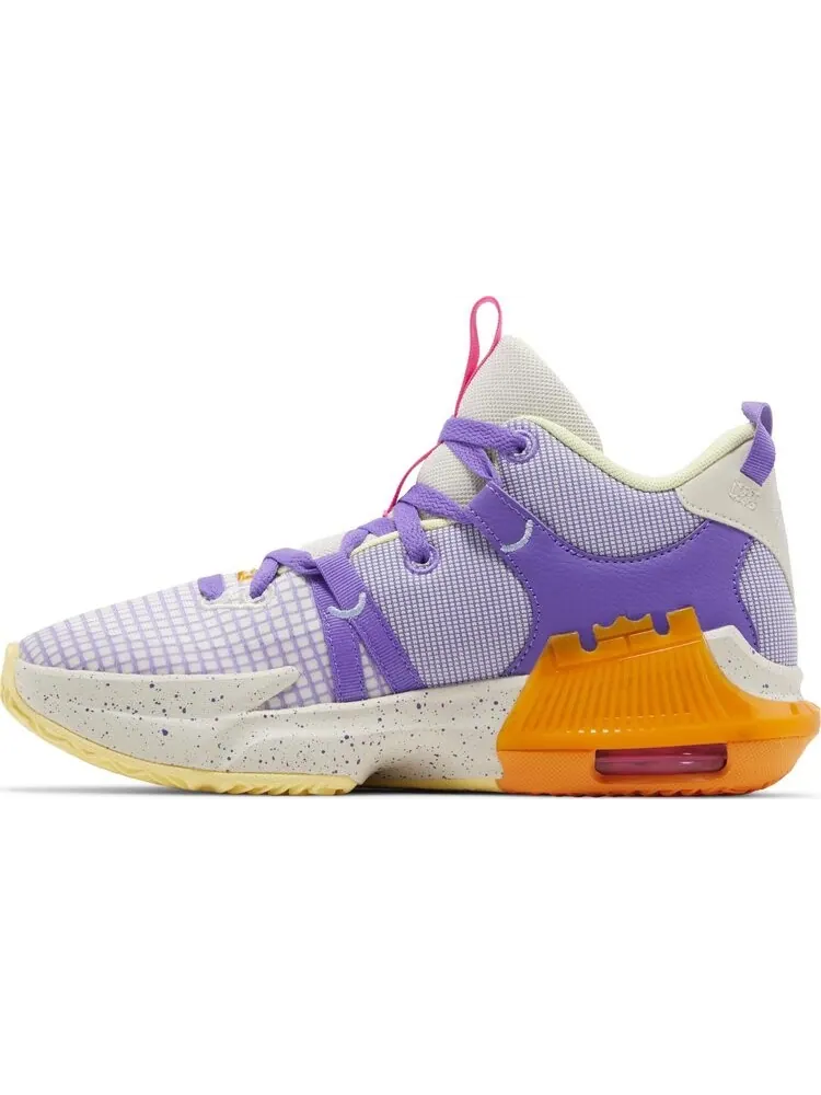 Кроссовки LeBron Witness 7 GS 'Action Grape Vivid Orange' — изображение 3 из 4, фиолетовый