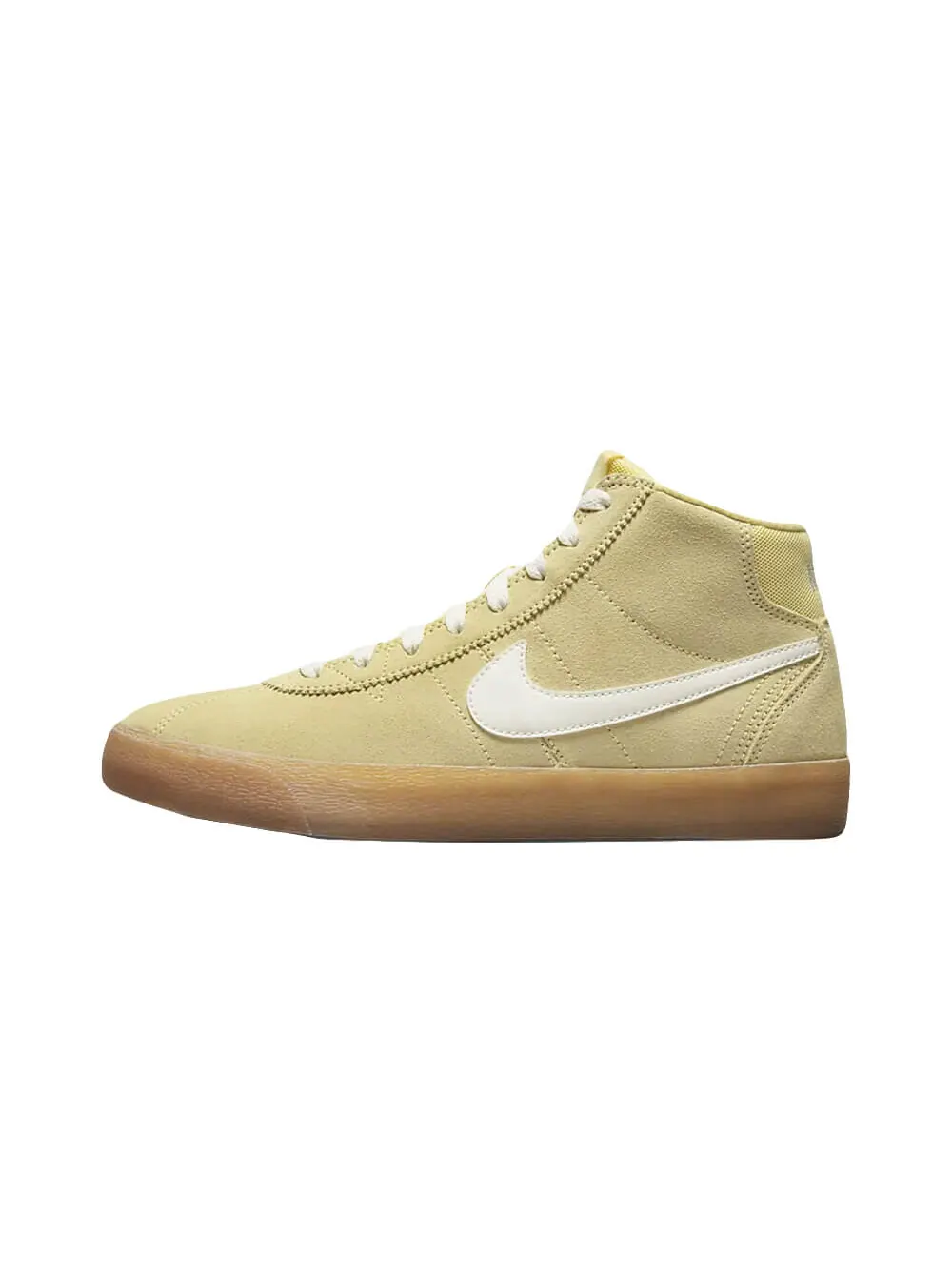 Скейтерские кеды Nike SB Bruin High, выстиранный лимонный — изображение 1 из 6, коричневый