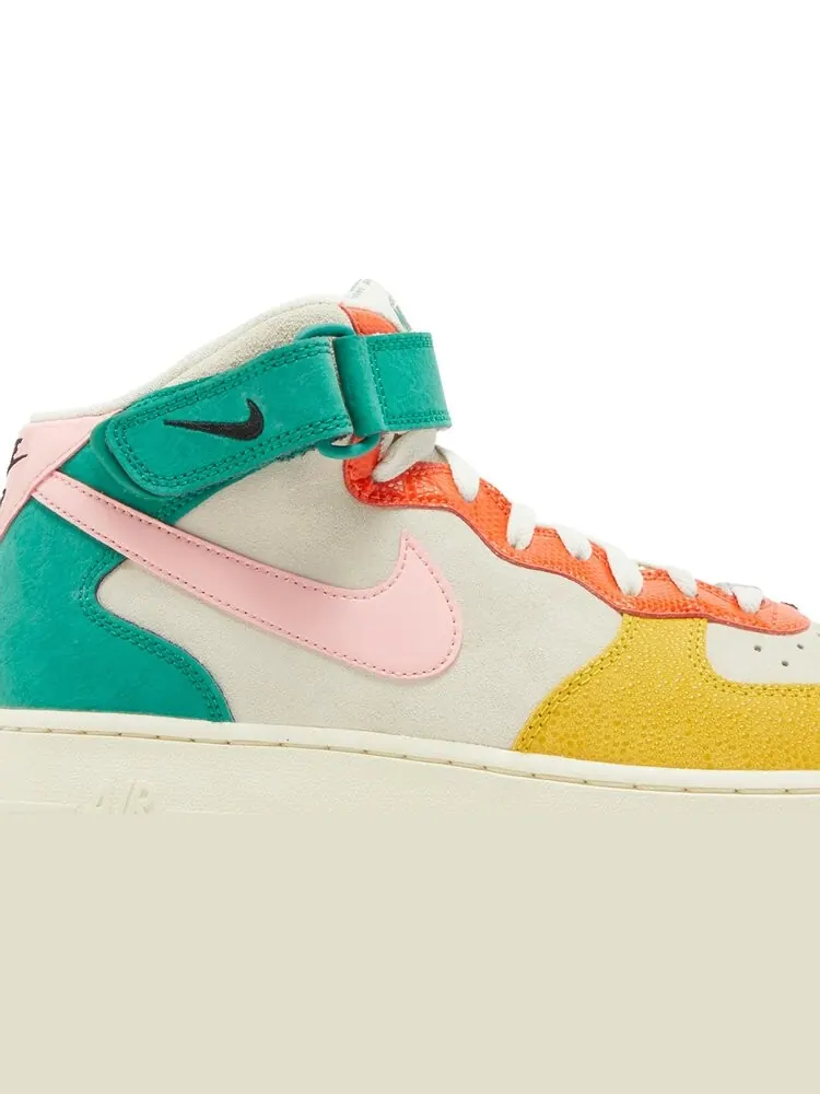 Кроссовки Nike Air Force 1 Mid 'Vivid Sulfur Rush Orange' — изображение 2 из 8, белый