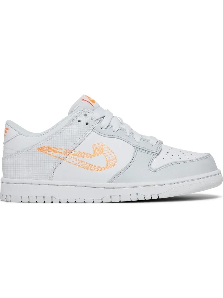 Кроссовки Nike Dunk Low SE GS '3D Swoosh' — изображение 1 из 8, белый