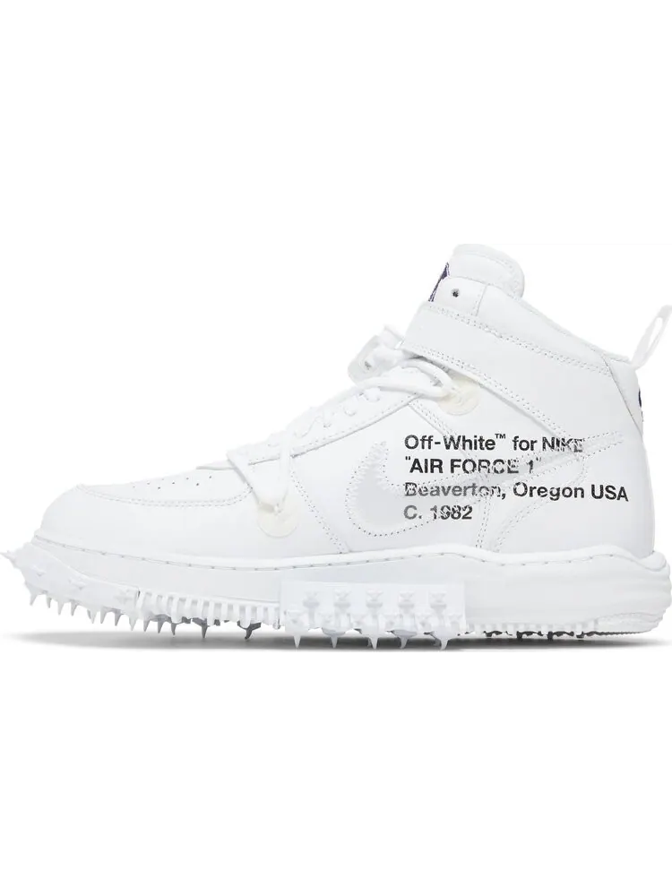 Кроссовки Off-White x Air Force 1 Mid SP Leather 'Graffiti' — изображение 3 из 4, белый