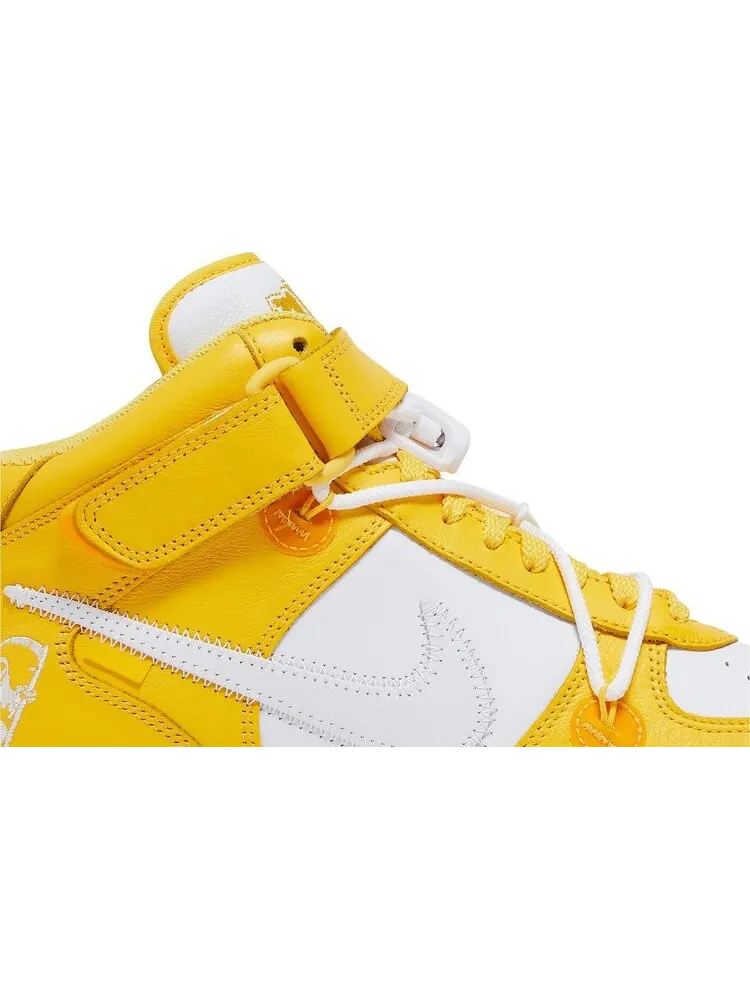 Кроссовки Off-White x Air Force 1 Mid SP Leather 'Varsity Maize' — изображение 2 из 4, желтый