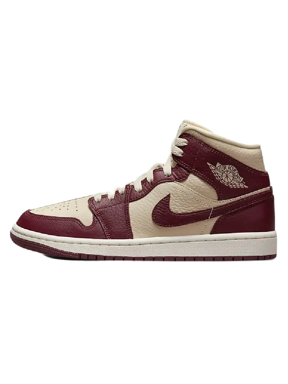Кроссовки Nike Air Jordan 1 Mid SE — изображение 1 из 7, темно-красный/бежевый