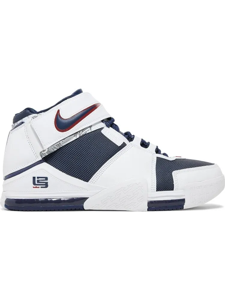 Кроссовки Nike Zoom LeBron 2 Retro 'USA' 2022 — изображение 1 из 10, белый