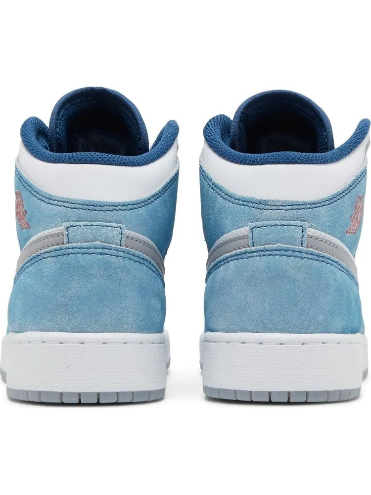 Кроссовки Air Jordan 1 Mid SE GS French Blue — изображение 6 из 8, синий