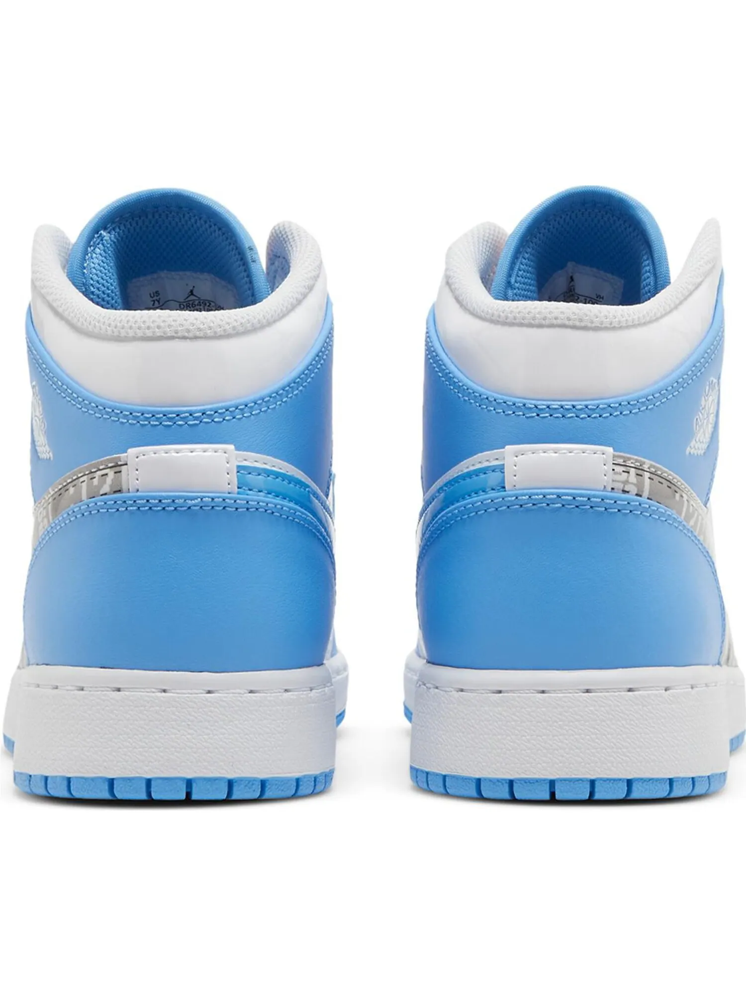 Кроссовки Nike Air Jordan 1 Mid GS — изображение 4 из 5, белый светлый синий