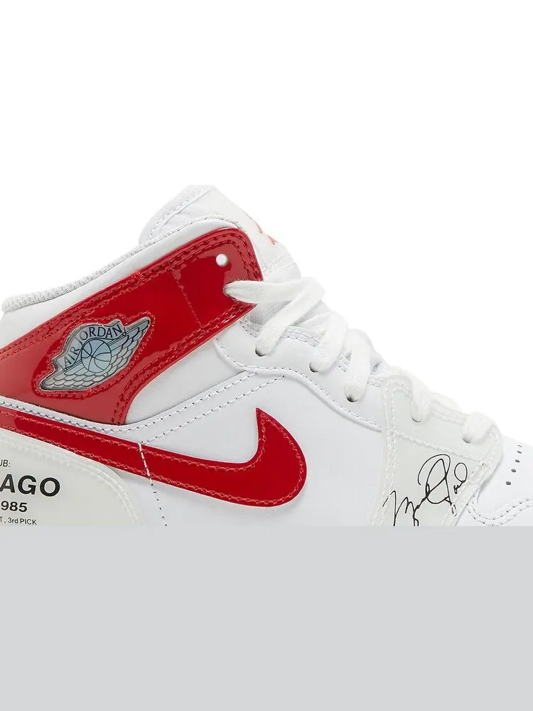 Кроссовки Air Jordan 1 Mid GS Rookie Season — изображение 2 из 8, белый