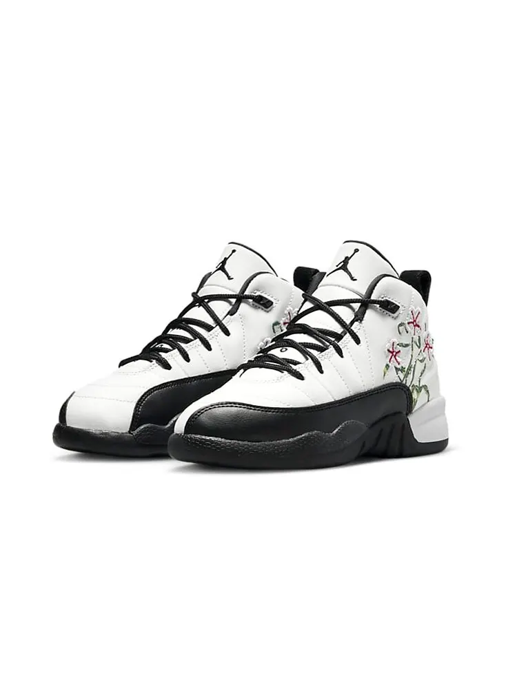 Кроссовки детские Air Jordan 12 Retro Ps 'Floral' — изображение 2 из 6, белый