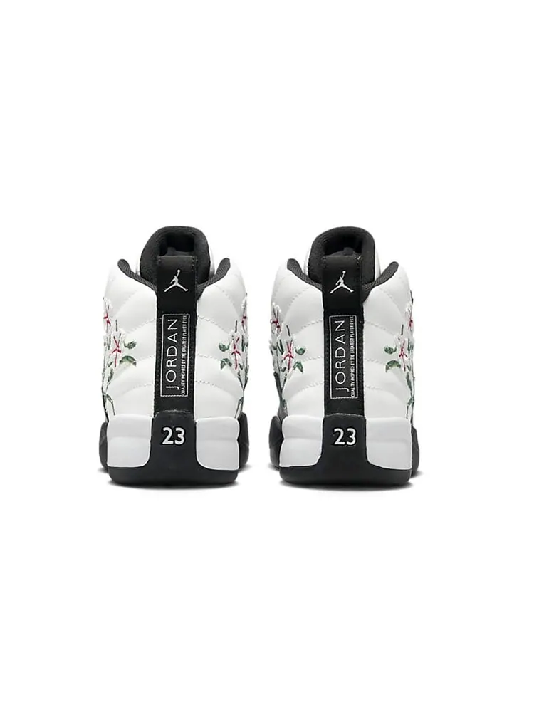 Кроссовки детские Air Jordan 12 Retro Ps 'Floral' — изображение 5 из 6, белый