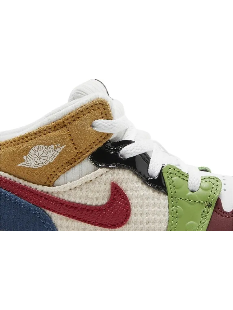 Кроссовки Air Jordan 1 Mid SE TD Messy Room — изображение 2 из 8, мульти