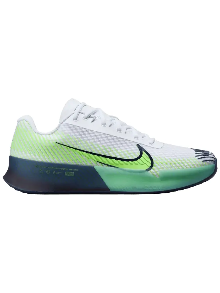 Кроссовки NikeCourt Air Zoom Vapor 11 HC 'White Green Strike Navy' — изображение 1 из 1, белый