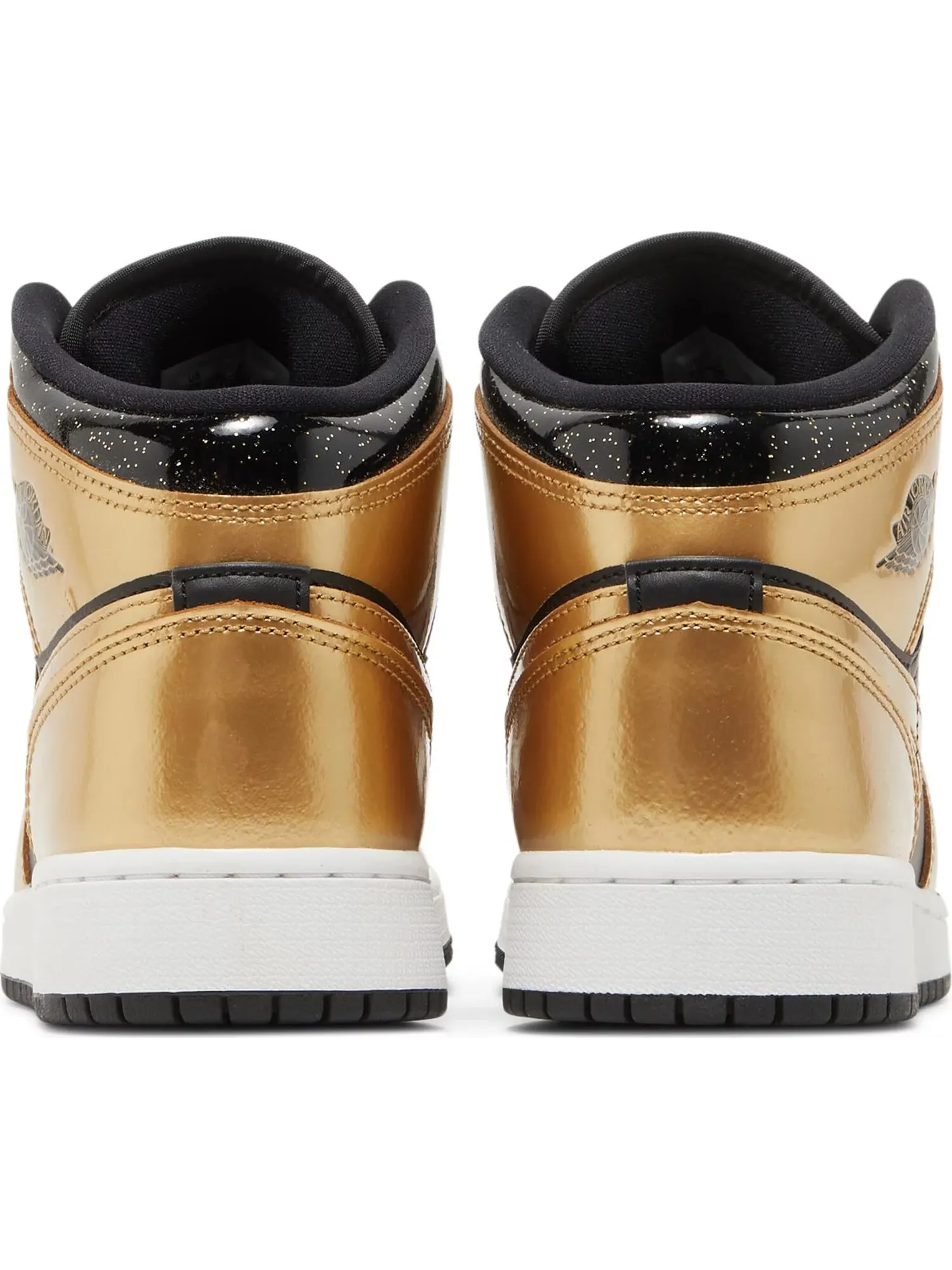 Кроссовки Nike Air Jordan 1 Mid SE GS — изображение 3 из 4, золотой/черный