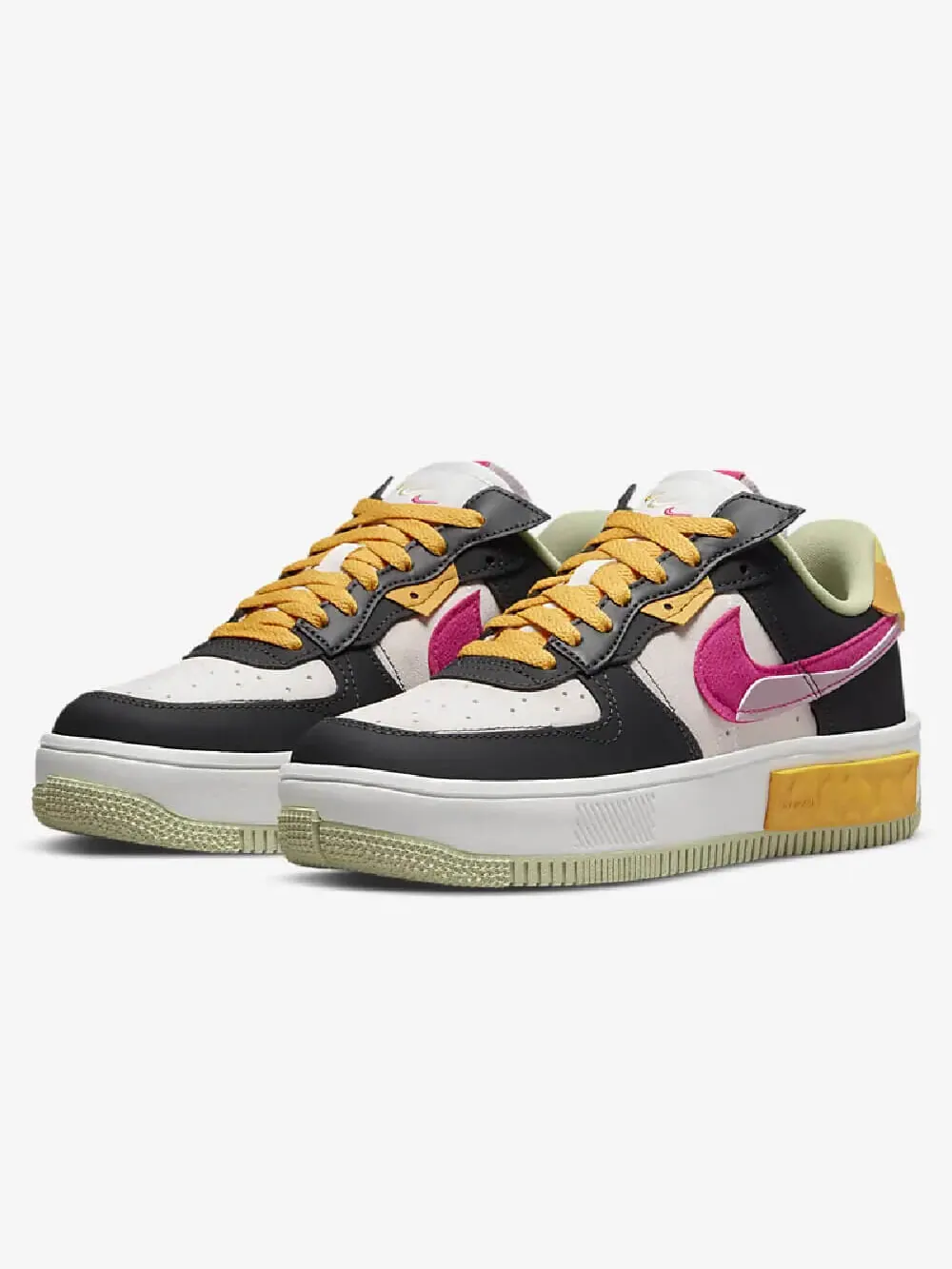 Кроссовки Nike Air Force 1 Fontanka — изображение 2 из 8, черный/белый/желтый
