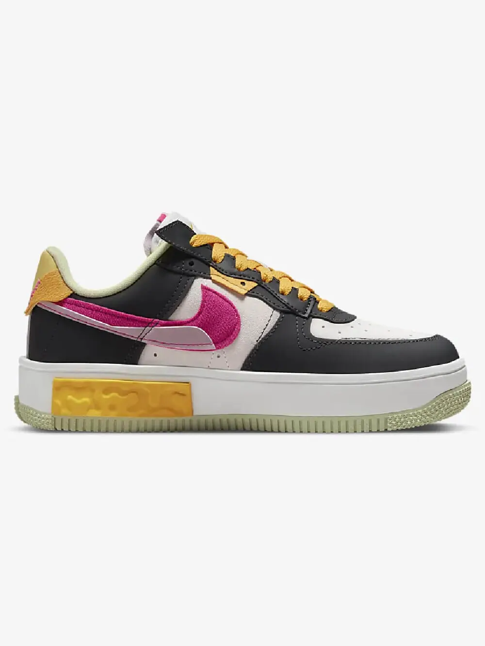 Кроссовки Nike Air Force 1 Fontanka — изображение 5 из 8, черный/белый/желтый