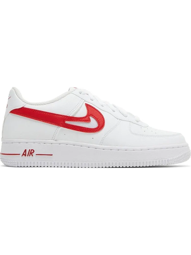 Кроссовки Nike Air Force 1 GS 'Cut-Out Swoosh - White University Red' — изображение 1 из 8, белый