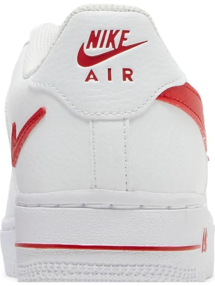 Кроссовки Nike Air Force 1 GS 'Cut-Out Swoosh - White University Red' — изображение 7 из 8, белый
