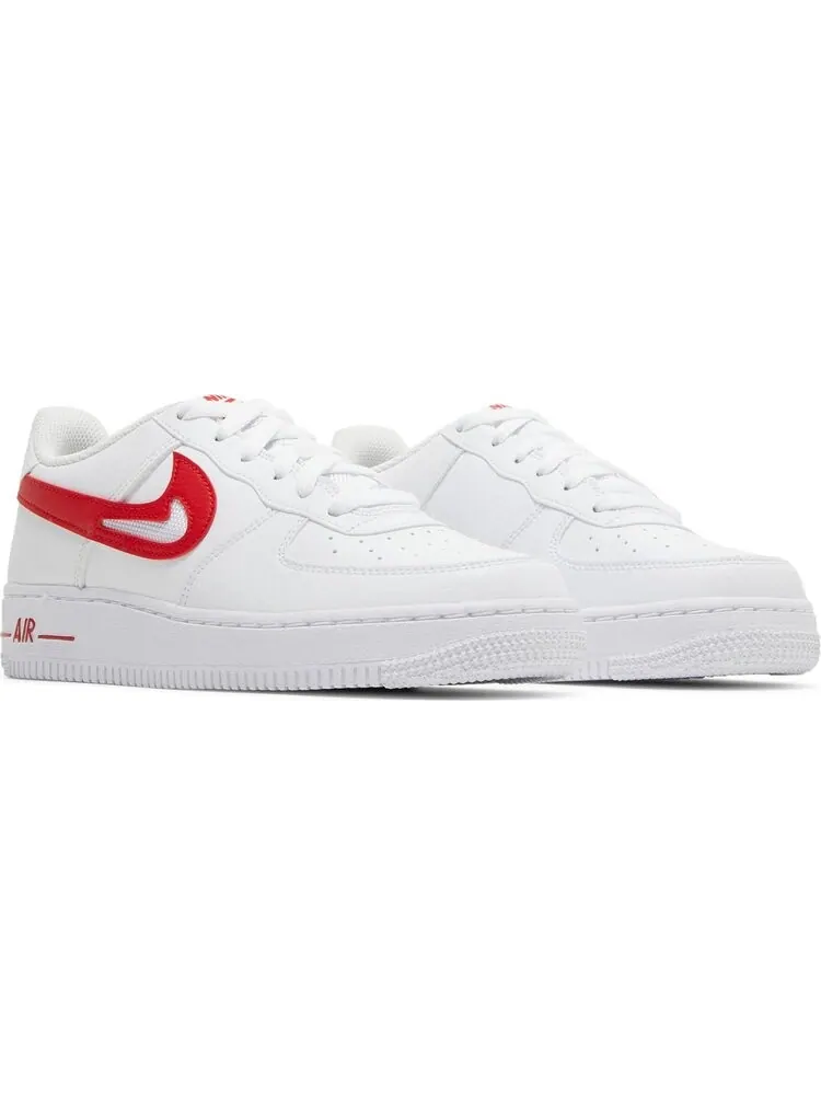 Кроссовки Nike Air Force 1 GS 'Cut-Out Swoosh - White University Red' — изображение 8 из 8, белый
