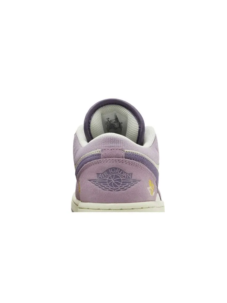 Кроссовки Air Jordan Wmns Air Jordan 1 Low 'International Women's Day' — изображение 8 из 9, фиолетовый/оливковый