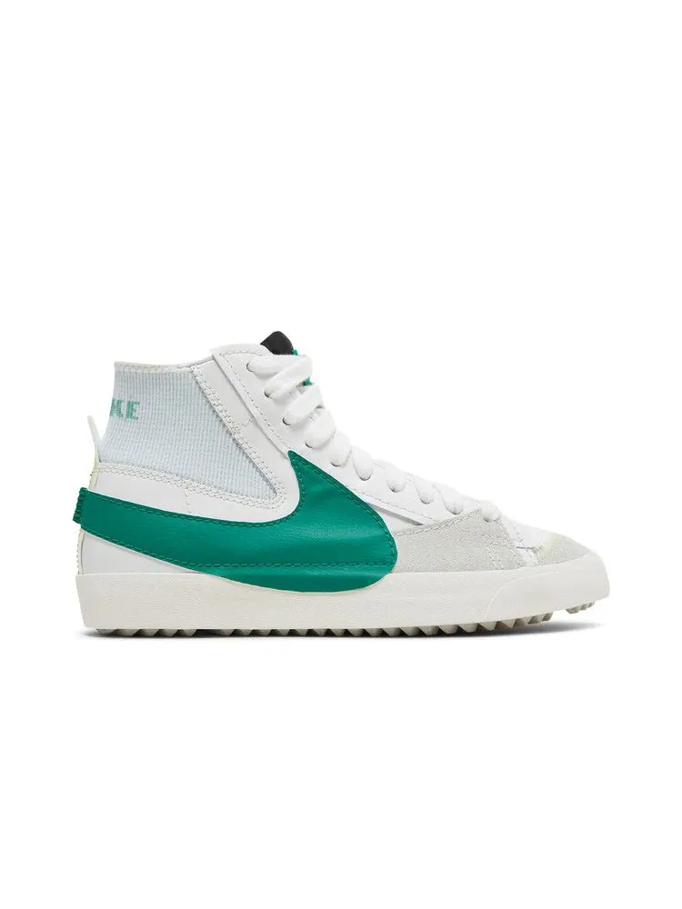 Кроссовки Nike Blazer Mid '77 Jumbo 'Summit White Malachite' — изображение 2 из 9, белый/синий