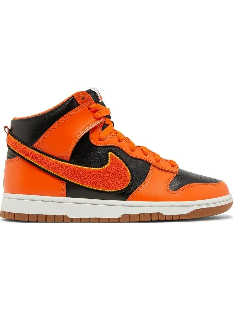 Кроссовки Nike Dunk High 'Chenille Swoosh - Safety Orange' — изображение 1 из 8, черный