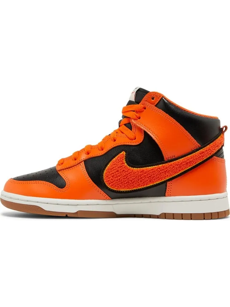 Кроссовки Nike Dunk High 'Chenille Swoosh - Safety Orange' — изображение 3 из 8, черный