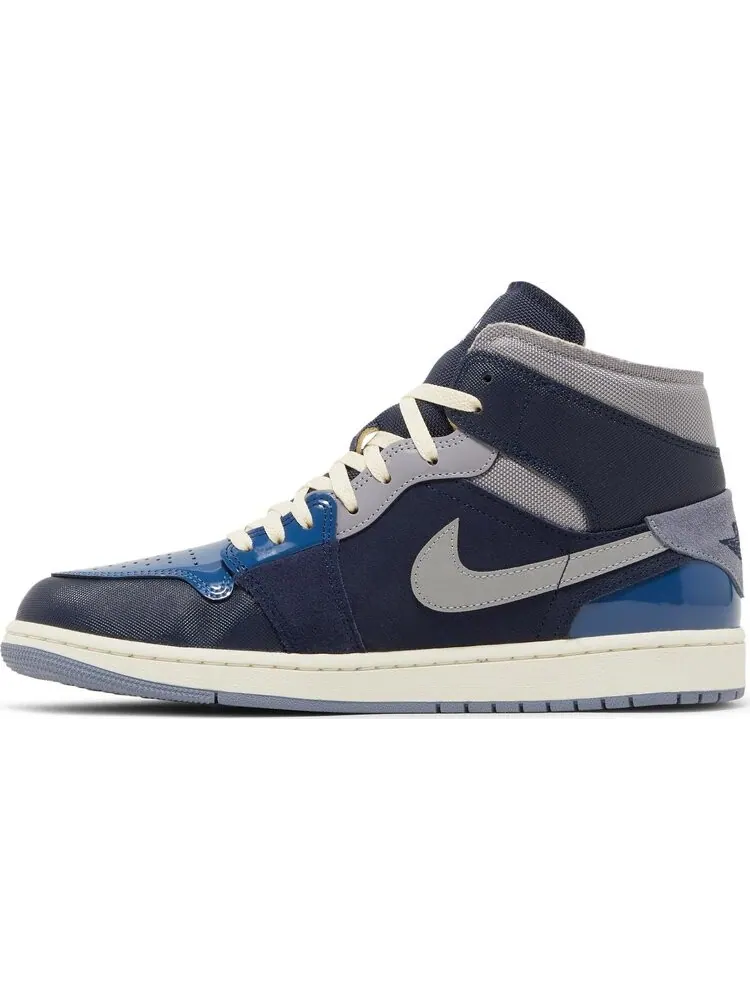 Кроссовки Air Jordan 1 Mid SE Craft Inside Out - Obsidian — изображение 3 из 8, синий