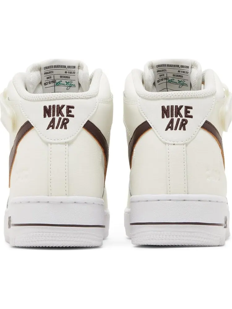 Кроссовки Nike Air Force 1 Mid '07 LV8 '40th Anniversary - Sail Brown Basalt' — изображение 6 из 8, белый