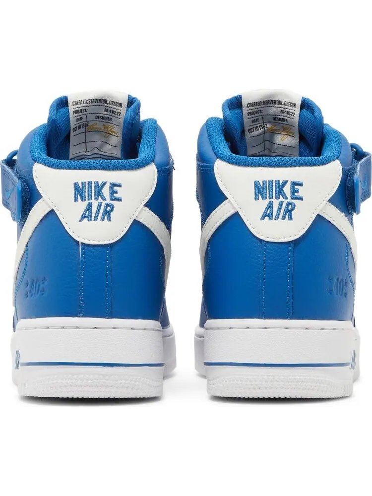 Кроссовки Nike Air Force 1 Mid '07 LV8 '40th Anniversary - Blue Jay' — изображение 6 из 8, синий