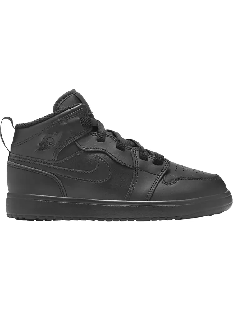 Кроссовки Air Jordan 1 Mid ALT PS 'Triple Black' — изображение 1 из 1, черный
