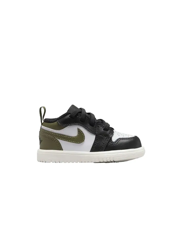 Кроссовки Air Jordan Air Jordan 1 Low ALT TD 'Black Toe Medium Olive' — изображение 1 из 1, черный/оливковый//белый