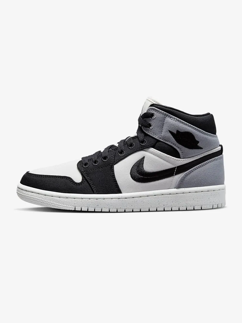Кроссовки Air Jordan 1 Mid SE Light Steel Grey Canvas — изображение 1 из 5, светлый серый/черный