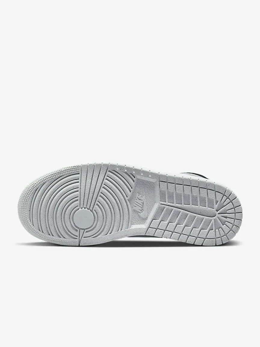Кроссовки Air Jordan 1 Mid SE Light Steel Grey Canvas — изображение 4 из 5, светлый серый/черный
