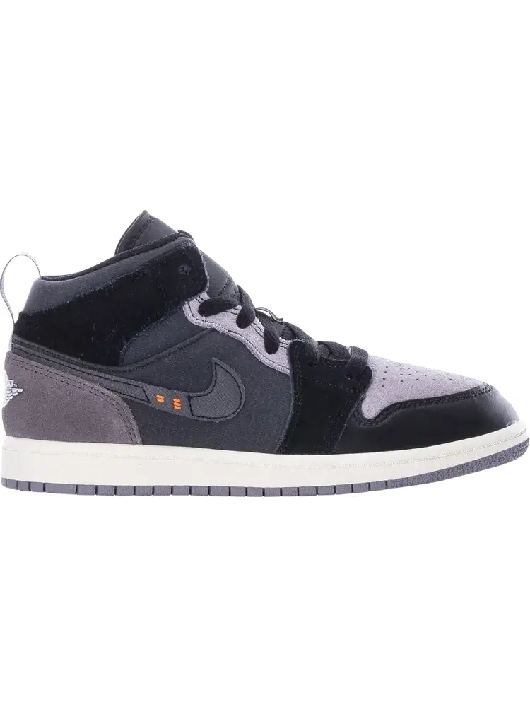 Кроссовки Air Jordan 1 Mid SE Craft PS Inside Out - Black — изображение 1 из 1, черный