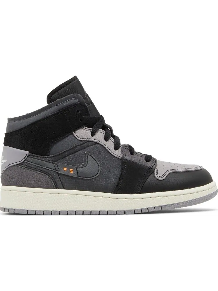 Кроссовки Air Jordan 1 Mid SE Craft GS Inside Out - Black — изображение 1 из 8, черный