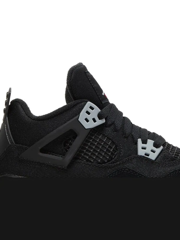 Кроссовки Air Jordan 4 Retro SE GS Black Canvas — изображение 2 из 8, черный