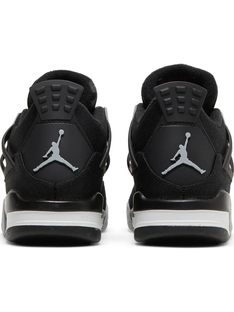 Кроссовки Air Jordan 4 Retro SE GS Black Canvas — изображение 6 из 8, черный