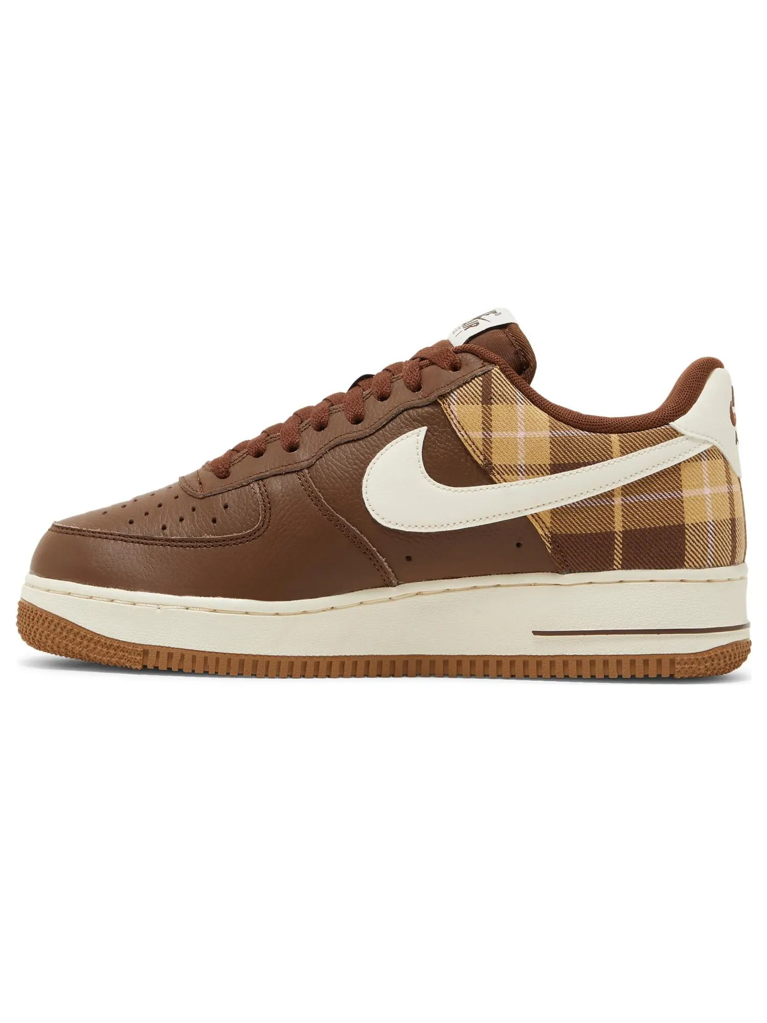 Кроссовки Nike Air Force 1 '07 LX 'Cacao Plaid' — изображение 3 из 8, коричневый
