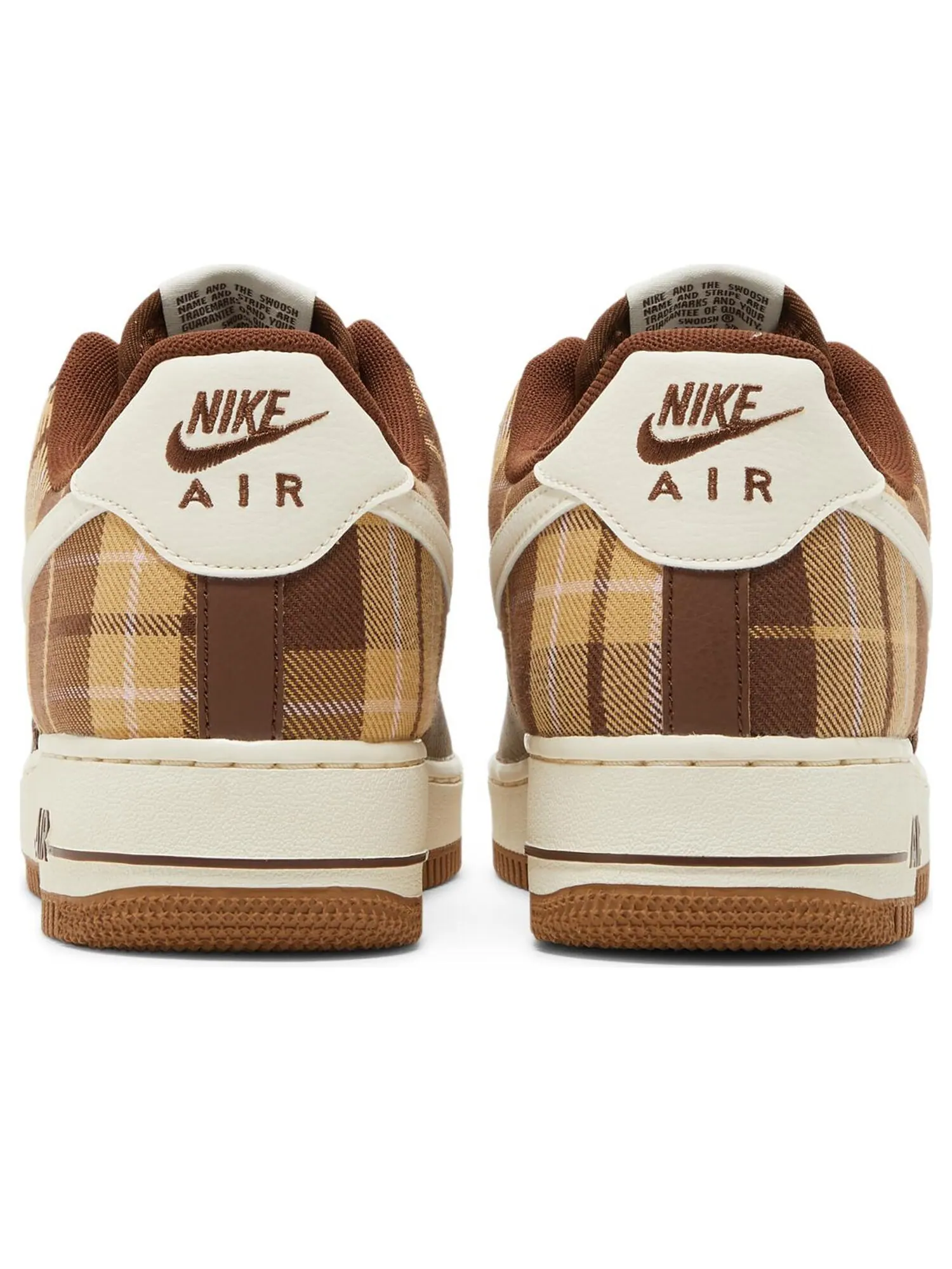 Кроссовки Nike Air Force 1 '07 LX 'Cacao Plaid' — изображение 6 из 8, коричневый