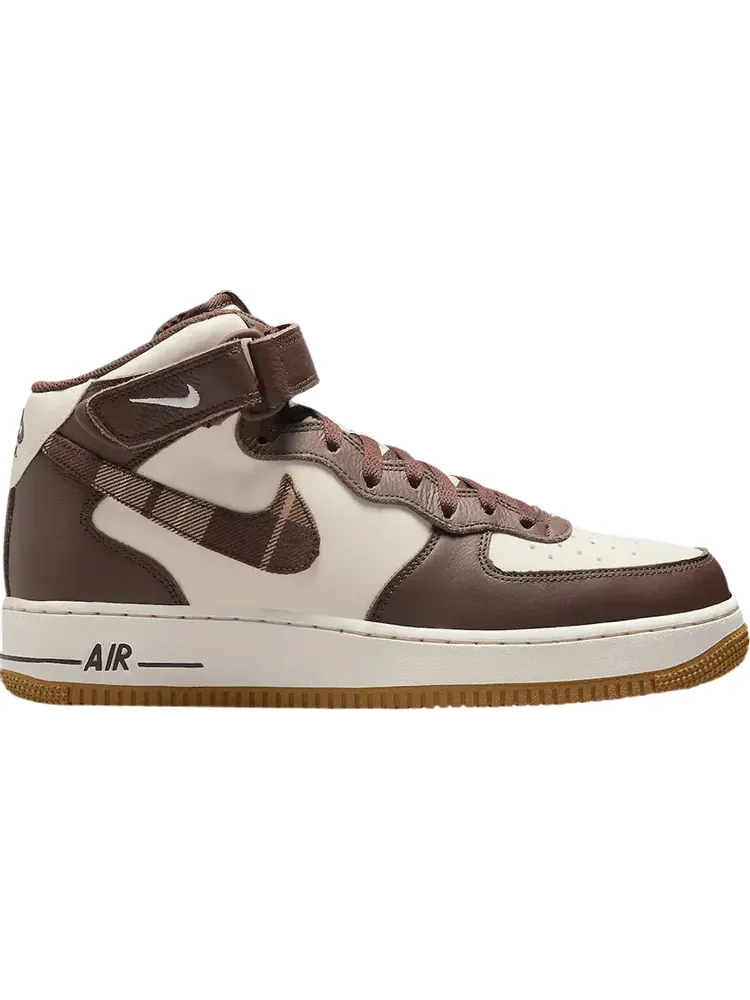 Кроссовки Nike Air Force 1 Mid 'Brown Plaid' — изображение 1 из 1, коричневый