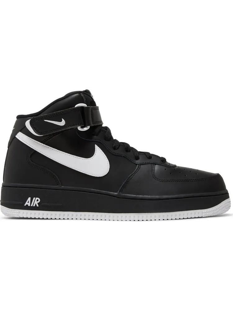 Кроссовки Air Force 1 Mid '07 'Black White' — изображение 1 из 4, черный